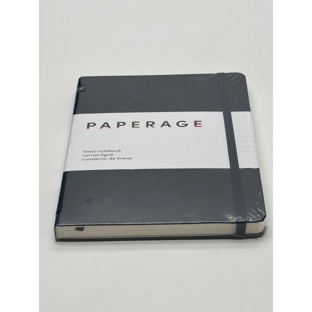 Paperage Lined Notebook Navy Blue Hardcover 160 Pages 100gsm 5.7x8 Journal